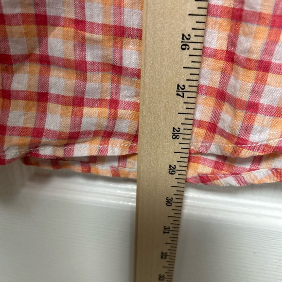 Tommy Bahama St. Croix Check Claret SS 100% Linen Button Up Shirt Size M - Picture 9 of 11